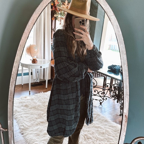 RARE! Free People Plaid Victorian jacket sz xs - Picture 4 of 16